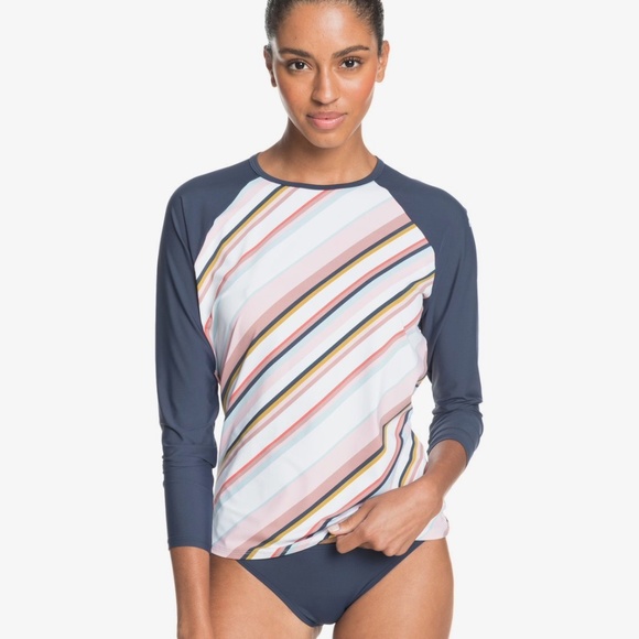 Roxy Beach Classics Long Sleeve UPF 50 Rashguard - Picture 2 of 4